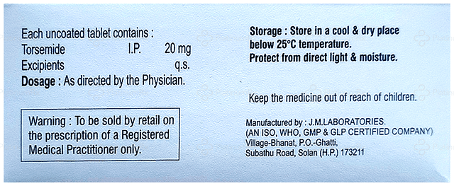 Torglanz 20mg Tablet 15s