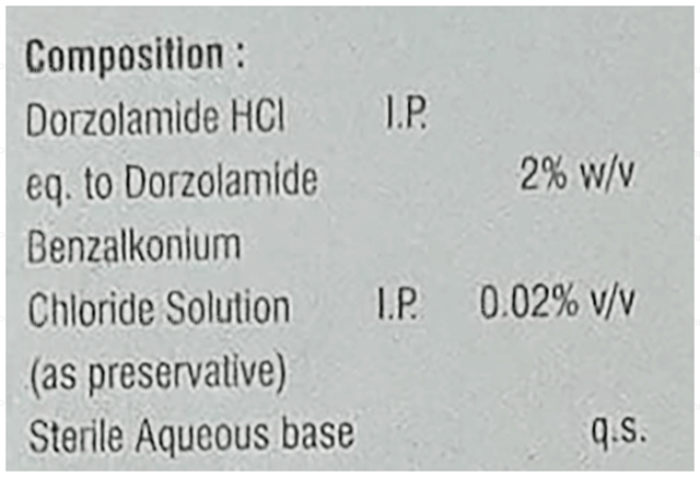 Dorzinext 2% Ophthalmic Solution 5ml