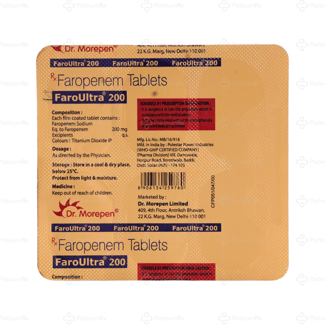 Faroultra 200mg Tablet 6s