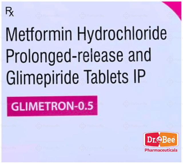 Glimetron 0.5/500mg Tablet PR 15s