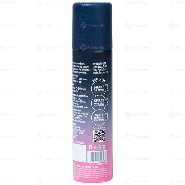 Pee Safe Toilet Seat Spray Floral Flavour 75ml