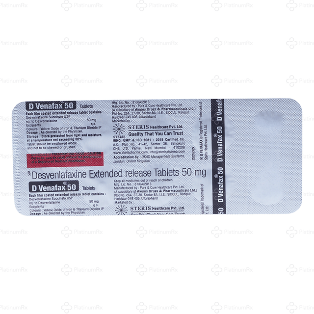 Dvenafax 50mg Tablet ER 10s