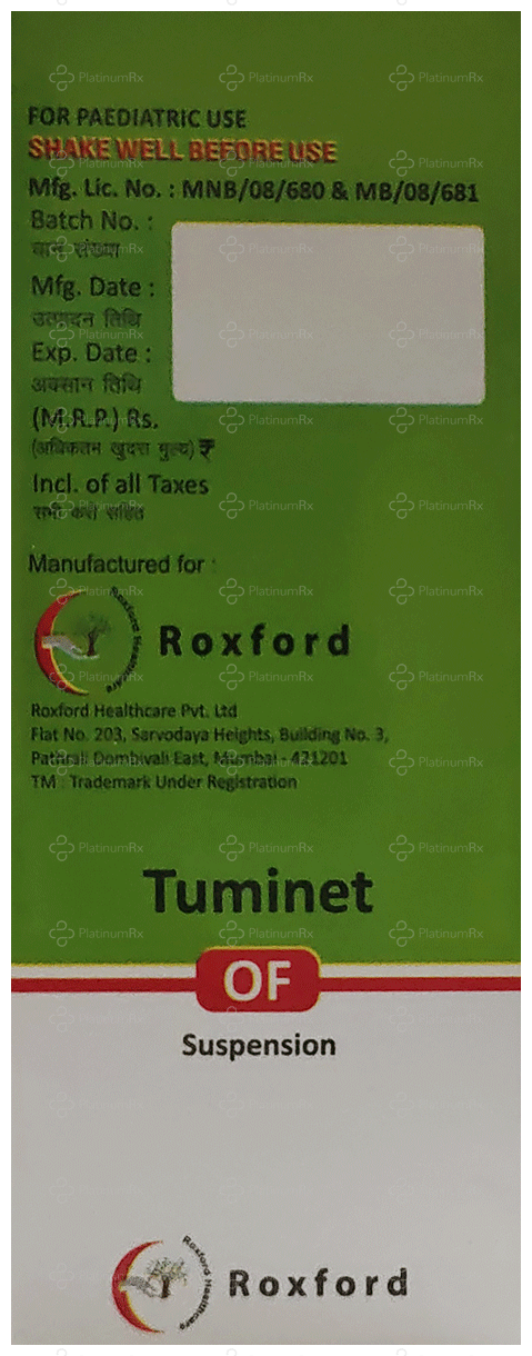 Tuminet OF 10/120/50mg Oral Suspension 60ml