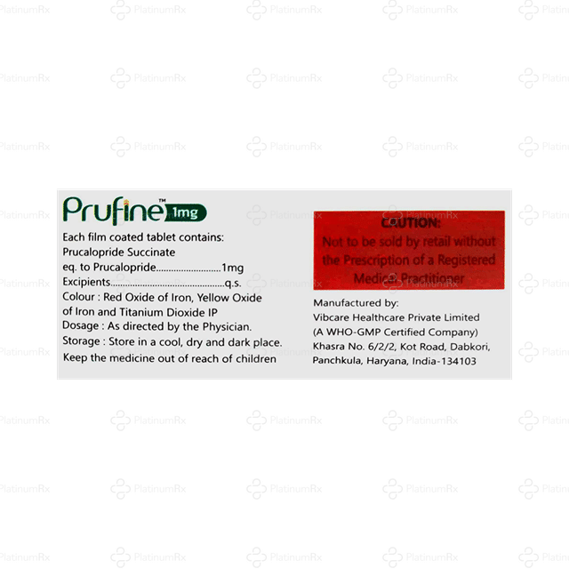 Prufine 1mg Tablet 10s