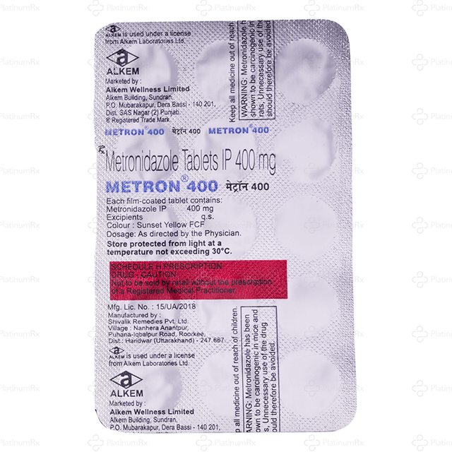 Metron 400mg Tablet 15s
