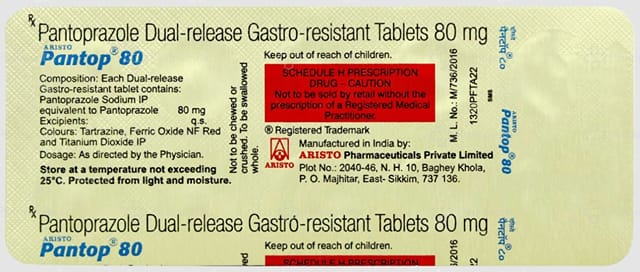 Pantop 80mg Tablet 10s