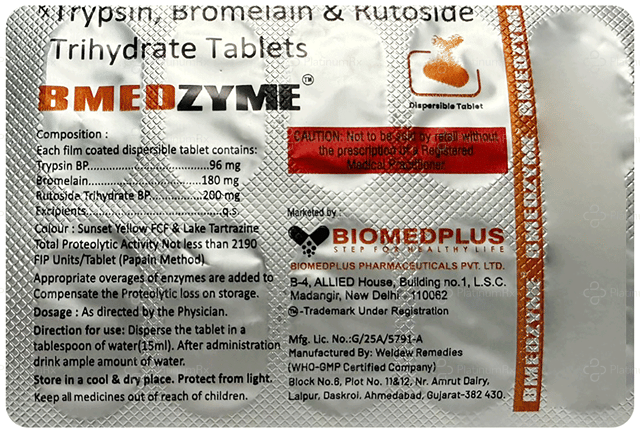 Bmedzyme 180/200/96mg Tablet 10s