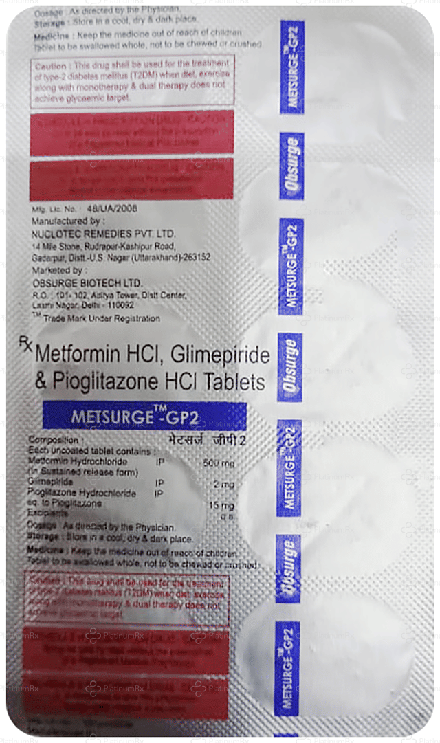 Metsurge GP2 Tablet SR 10s