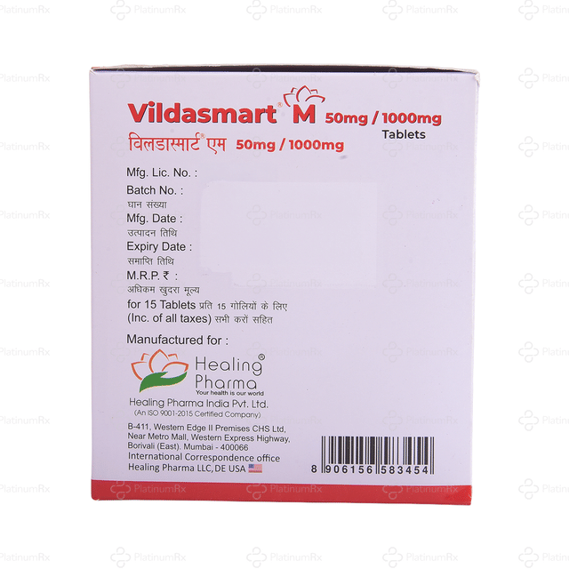 Vildasmart M 50/1000mg Tablet 15s
