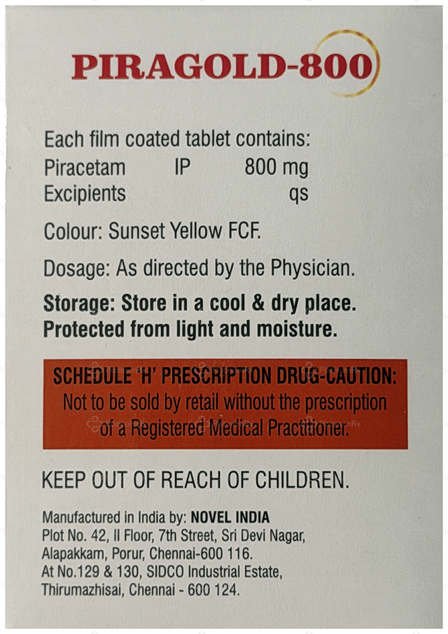 Piragold 800mg Tablet 10s
