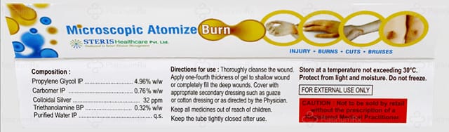 Microscopic Atomize Burn Gel 15gm
