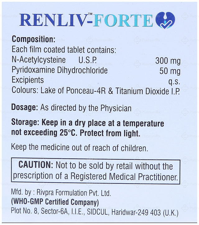 Renliv Forte 300/50mg Tablet 10s