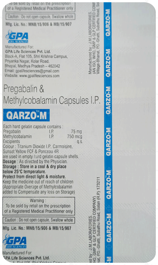 Qarzo M 75mg/750mcg Capsule 10s