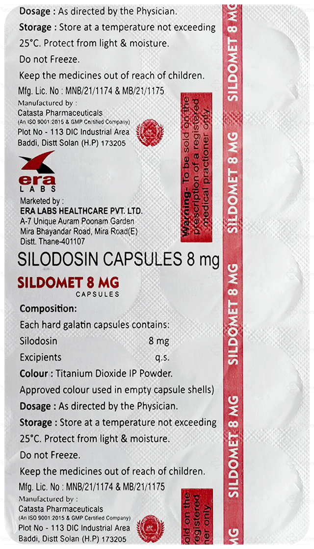 Sildomet 8mg Capsule 10s