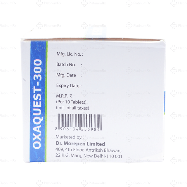 Oxaquest 300mg Tablet 10s