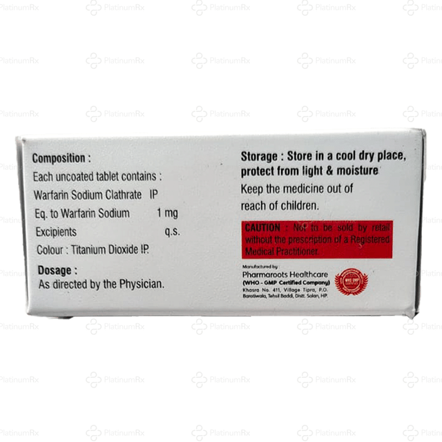 Warfex 1mg Tablet 10s