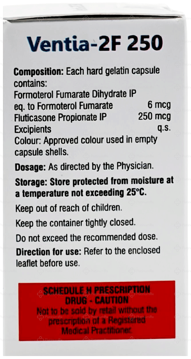 Ventia 2F 250/6mcg Capsule 30s