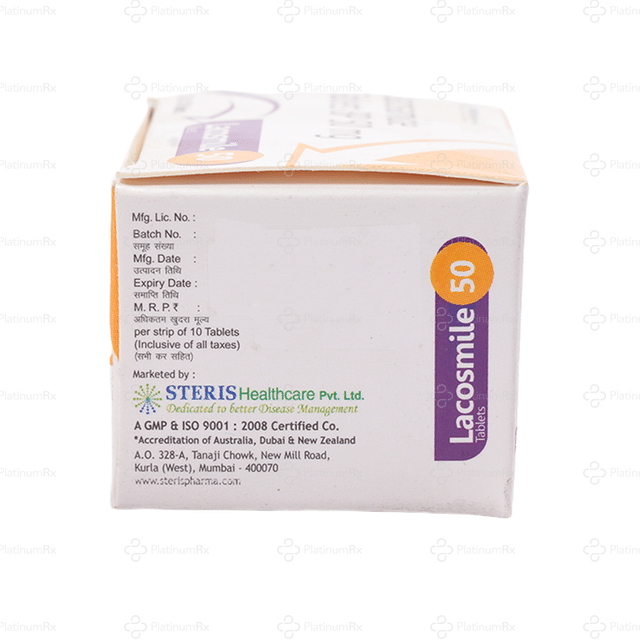 Lacosmile 50mg Tablet 10s