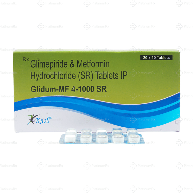 Glidum MF 4/1000mg Tablet SR 10s