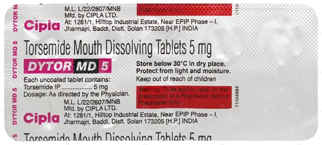 Dytor MD 5mg Tablet 10s