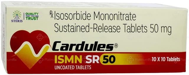 Cardules Ismn 50mg Tablet SR 10s