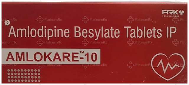 Amlokare 10mg Tablet 10s