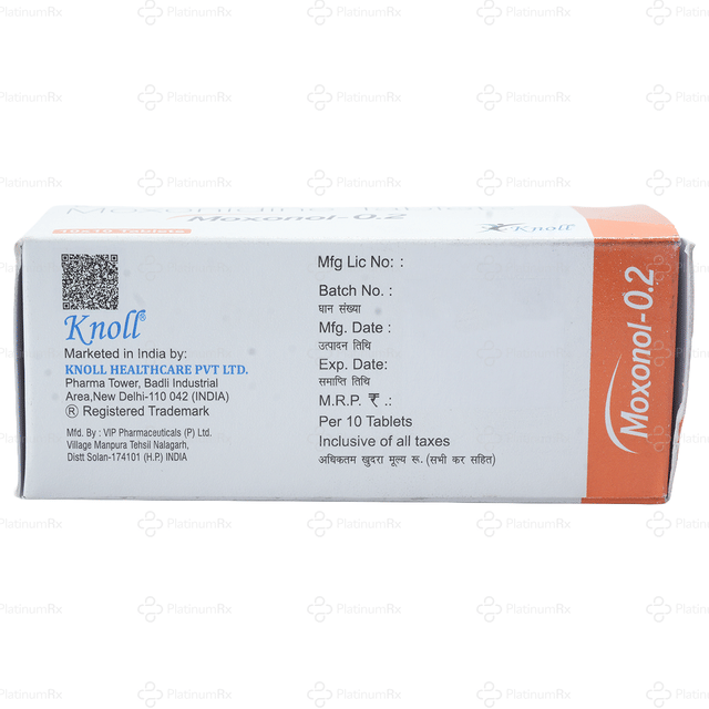 Moxonol 0.2mg Tablet 10s