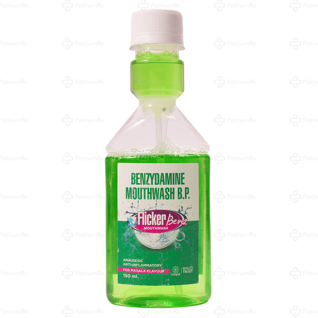 Flicker Benz 0.15% Mouth Wash 150ml