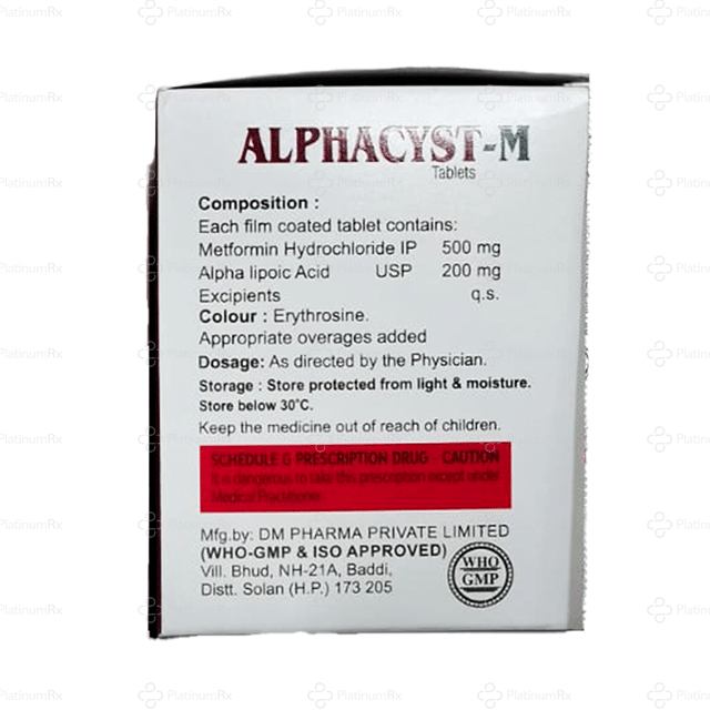 Alphacyst M 200/500mg Tablet 10s