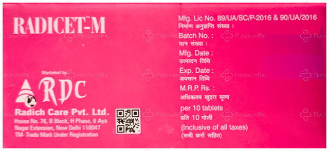 Radicet M 5/10mg Tablet 10s