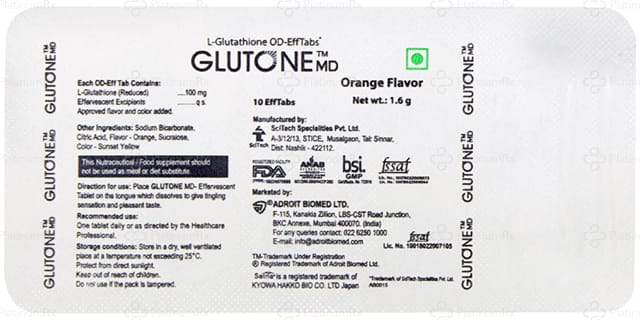 Glutone MD Effervescent Tablet 10s