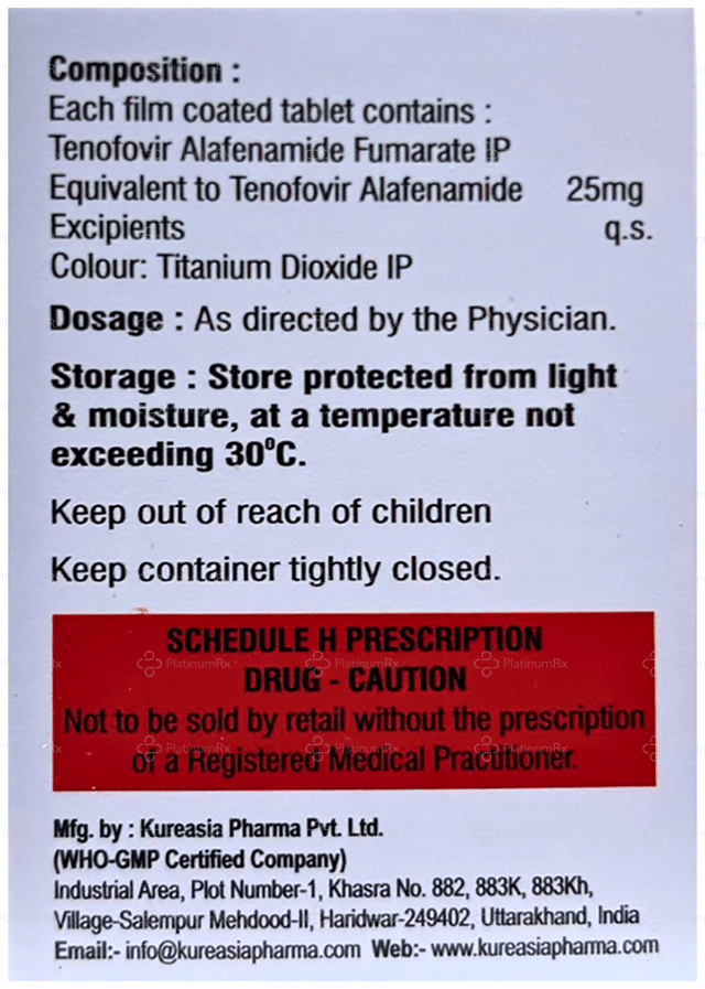 Tefcure AF 25mg Tablet 30s