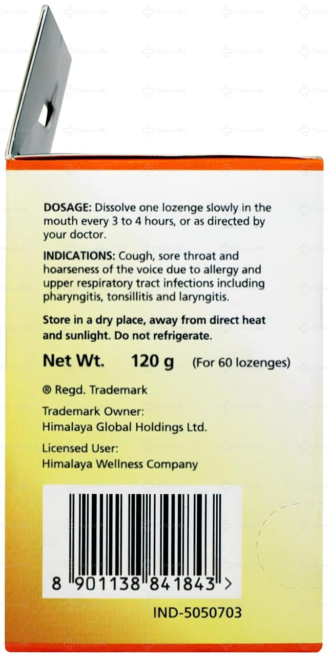 Himalaya Koflet SF Cough Lozenges Orange 6s
