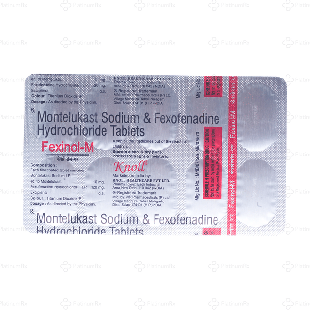 Fexinol M 10/120mg Tablet 10s