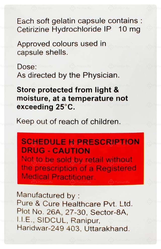 Histacet 10mg Capsule 10s