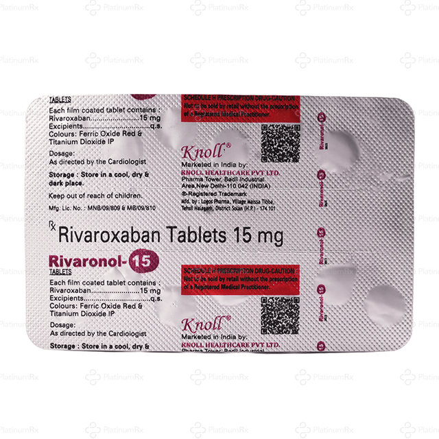 Rivaronol 15mg Tablet 14s