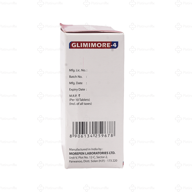 Glimimore 4mg Tablet 10s