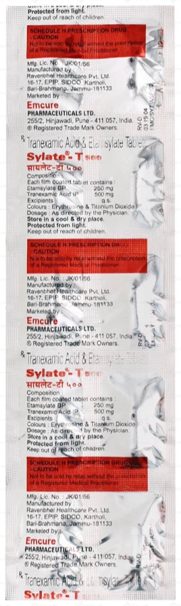 Sylate T 500/250mg Tablet 10s