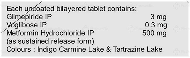 Gliris MV 3/500/0.3mg Tablet SR 15s