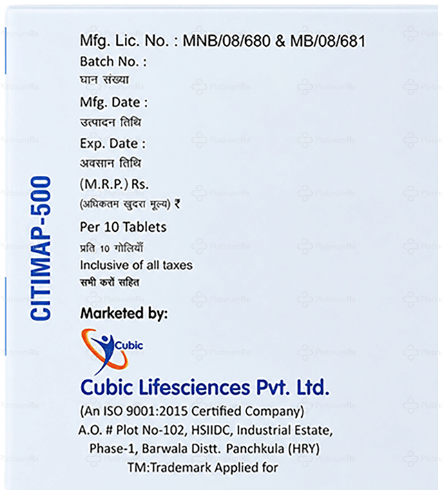 Citimap 500mg Tablet 10s