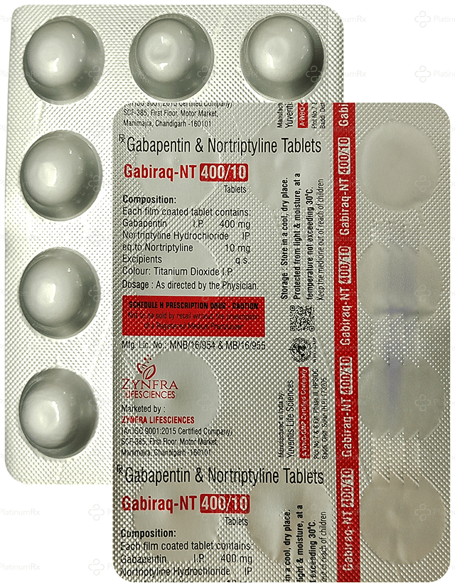 Gabiraq NT 400/10mg Tablet 10s