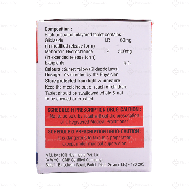 Gliclavac M 60/500mg Tablet ER 10s