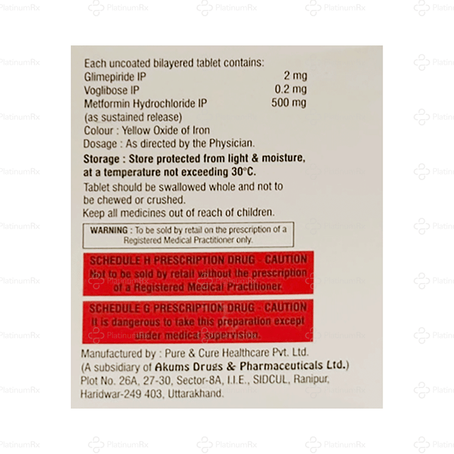 Seamet Trio 2/500/0.2mg Tablet SR 15s