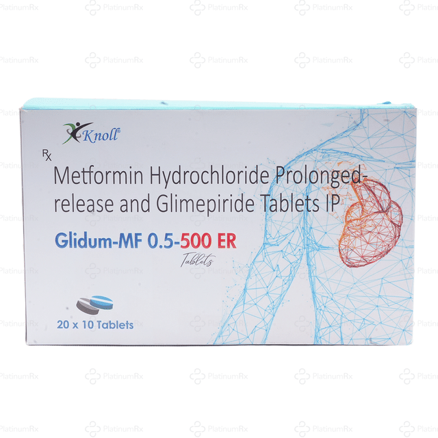 Glidum MF 0.5/500mg Tablet ER 10s