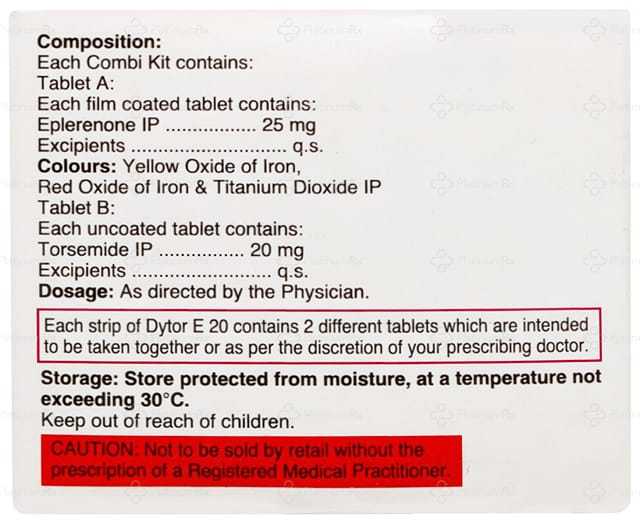 Dytor E 20/25mg Combi Kit 10s