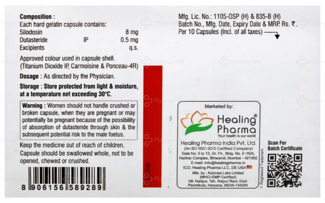 Sildoheal D 8mg Capsule 10s