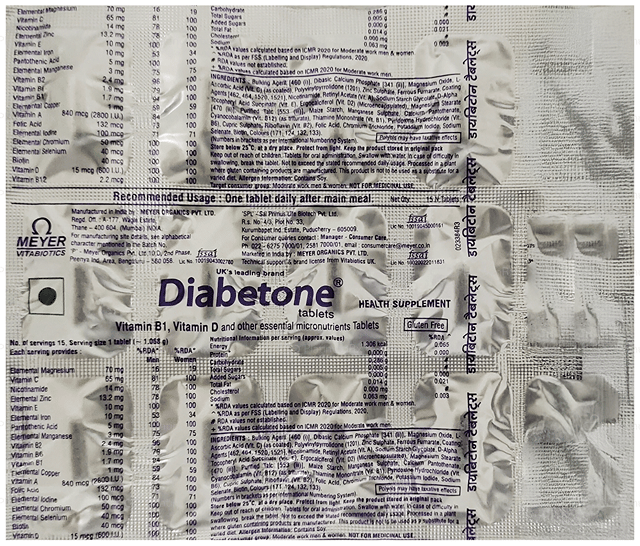 Diabetone Tablet 15s