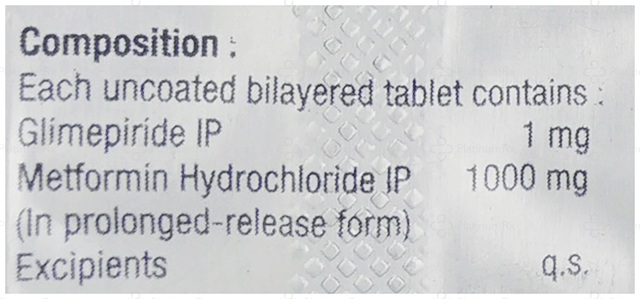 GLIMIeco M Forte 1/1000mg Tablet PR 15s