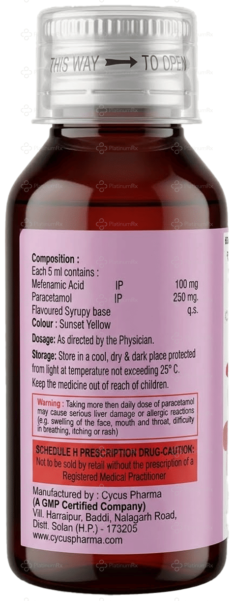 Mefety DS 100/250mg Mango Oral Suspension 60ml