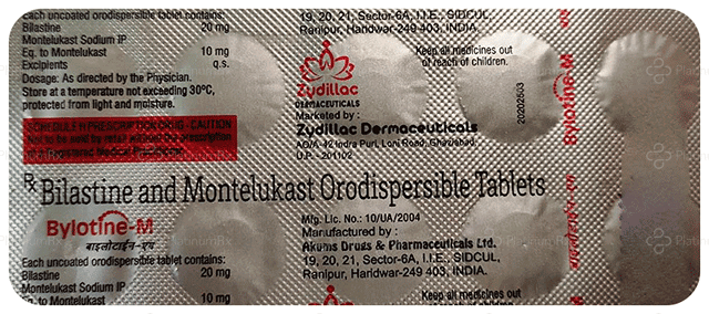 Bylotine M 20/10mg Tablet 10s